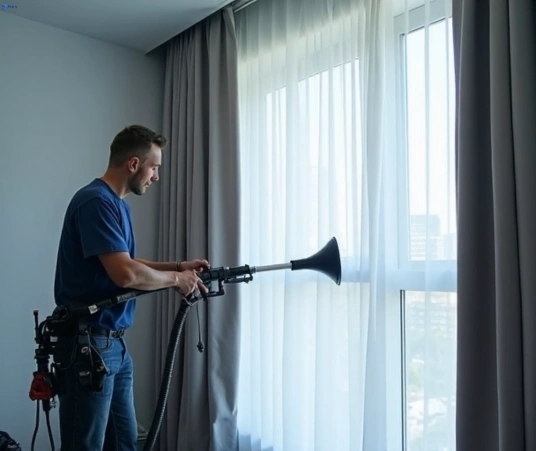 Professional commercial curtain cleaning process equipment Matty Curtain Cleaning yagoona-nsw